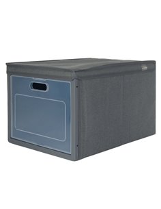 SCATOLA PIEGHEVOLE IDEABOX 30x40xh25cm GRIGIO PERFETTO 16971 PERFETTO CONTENITORI MULTIUSO