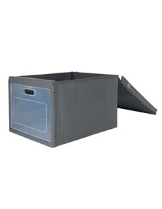 SCATOLA PIEGHEVOLE IDEABOX 30x40xh25cm GRIGIO PERFETTO 16971 PERFETTO CONTENITORI MULTIUSO 2