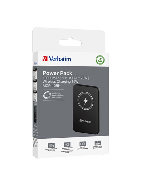 Power Bank Wireless Magnetico 10000 mAh Nero_ Verbatim 32245