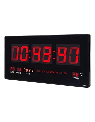 Orologio calendario digitale a led 51x3,5x23,5cm(delist) WX-4622