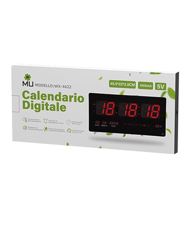 Orologio calendario digitale a led 51x3,5x23,5cm(delist) WX-4622